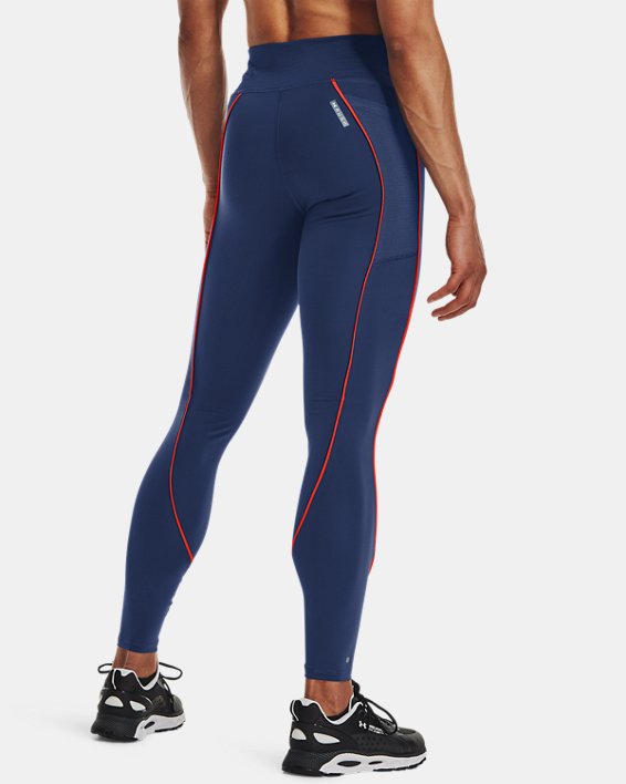 Women's UA RUSH™ HeatGear® No-Slip Waistband Pocket Full-Length Leggings, Blue, pdpMainDesktop image number 1